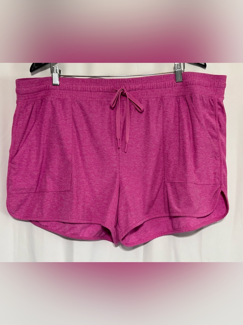 Athletic Works Women’s Plus XXXL (22) Pink Elastic Waist Butter-Core Shorts
